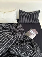 Refreshing Stripe Bedding Set / Forest Green Ever Lasting