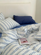 Refreshing Stripe Bedding Set / Forest Green Ever Lasting