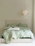 Refreshing Stripe Bedding Set / Forest Green Ever Lasting