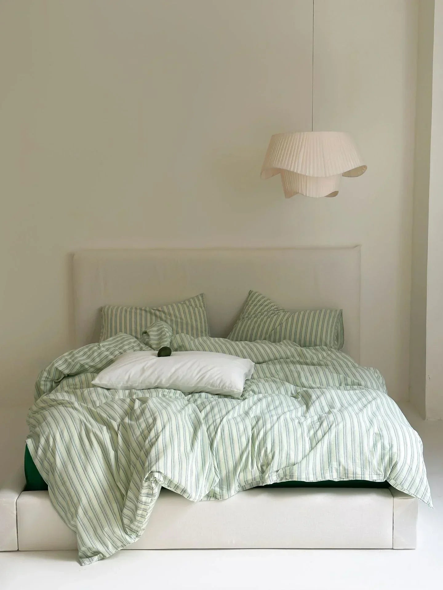 Refreshing Stripe Bedding Set / Forest Green Ever Lasting