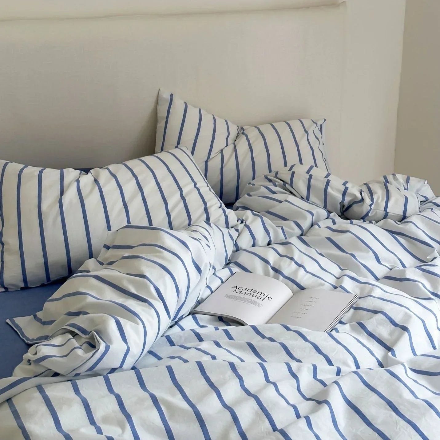 Refreshing Stripe Bedding Set / Forest Green Ever Lasting