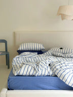 Refreshing Stripe Bedding Set / Forest Green Ever Lasting
