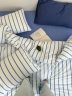 Refreshing Stripe Bedding Set / Forest Green Ever Lasting