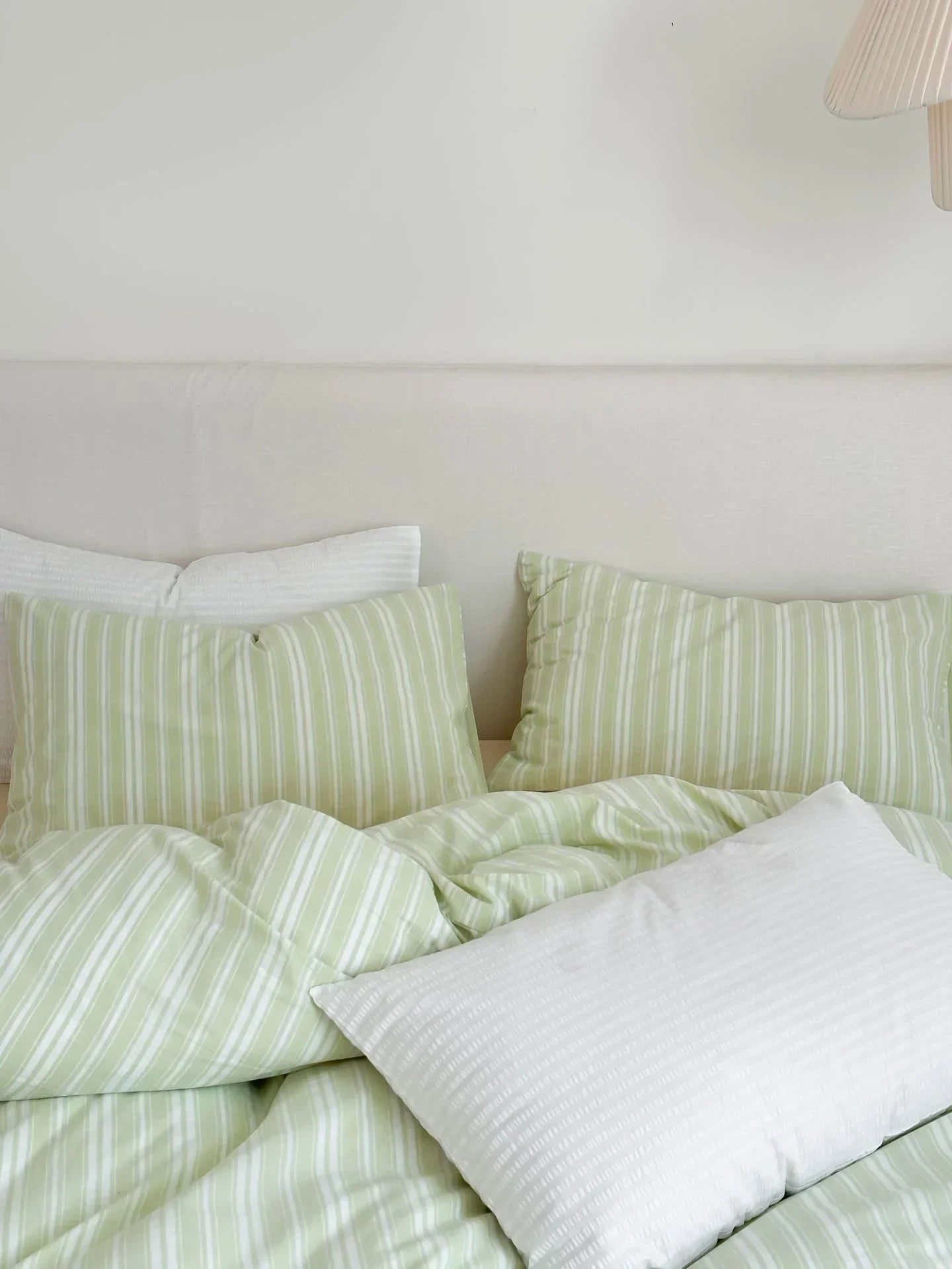 Refreshing Stripe Bedding Set / Forest Green Ever Lasting