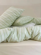 Refreshing Stripe Bedding Set / Forest Green Ever Lasting