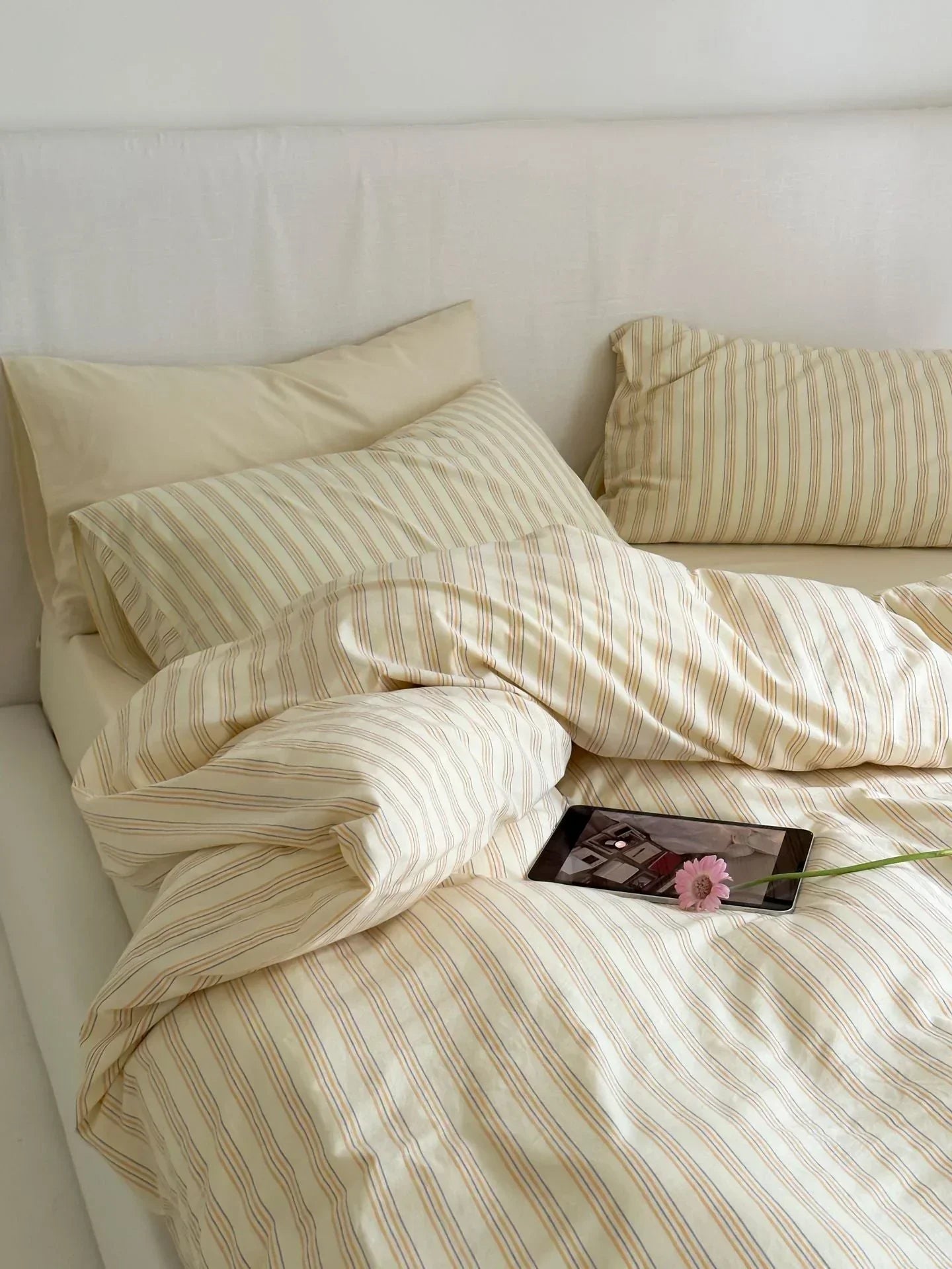 Refreshing Stripe Bedding Set / Forest Green Ever Lasting