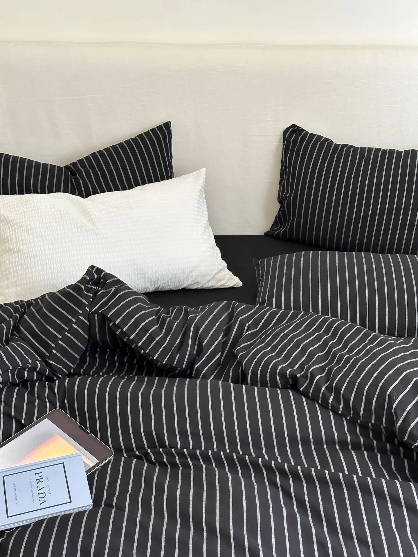 Refreshing Stripe Bedding Set / Forest Green Ever Lasting