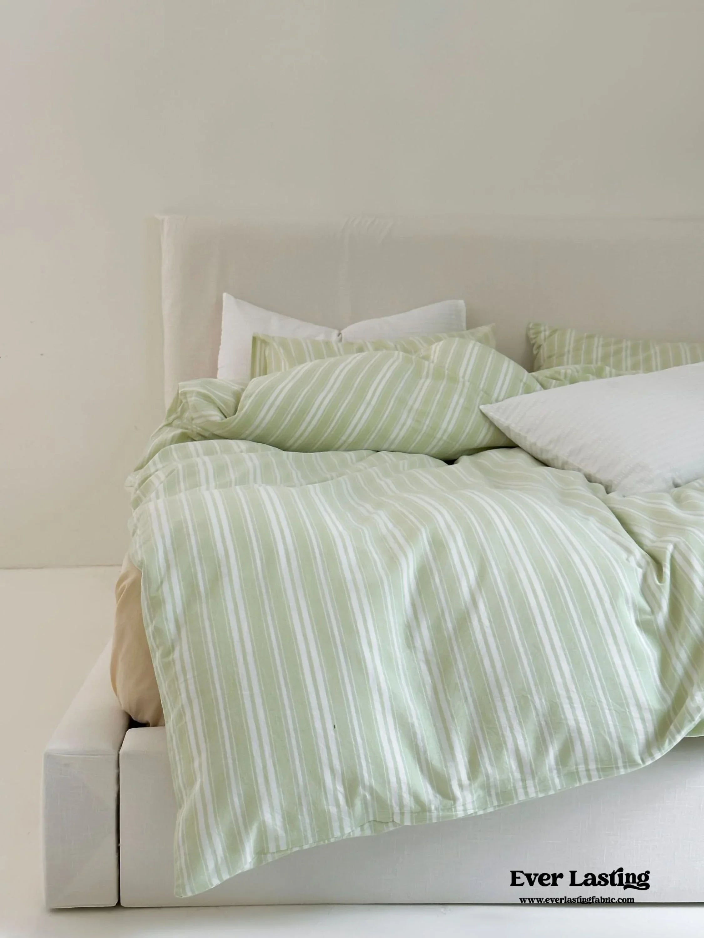 Refreshing Stripe Bedding Set / Yellow Ever Lasting