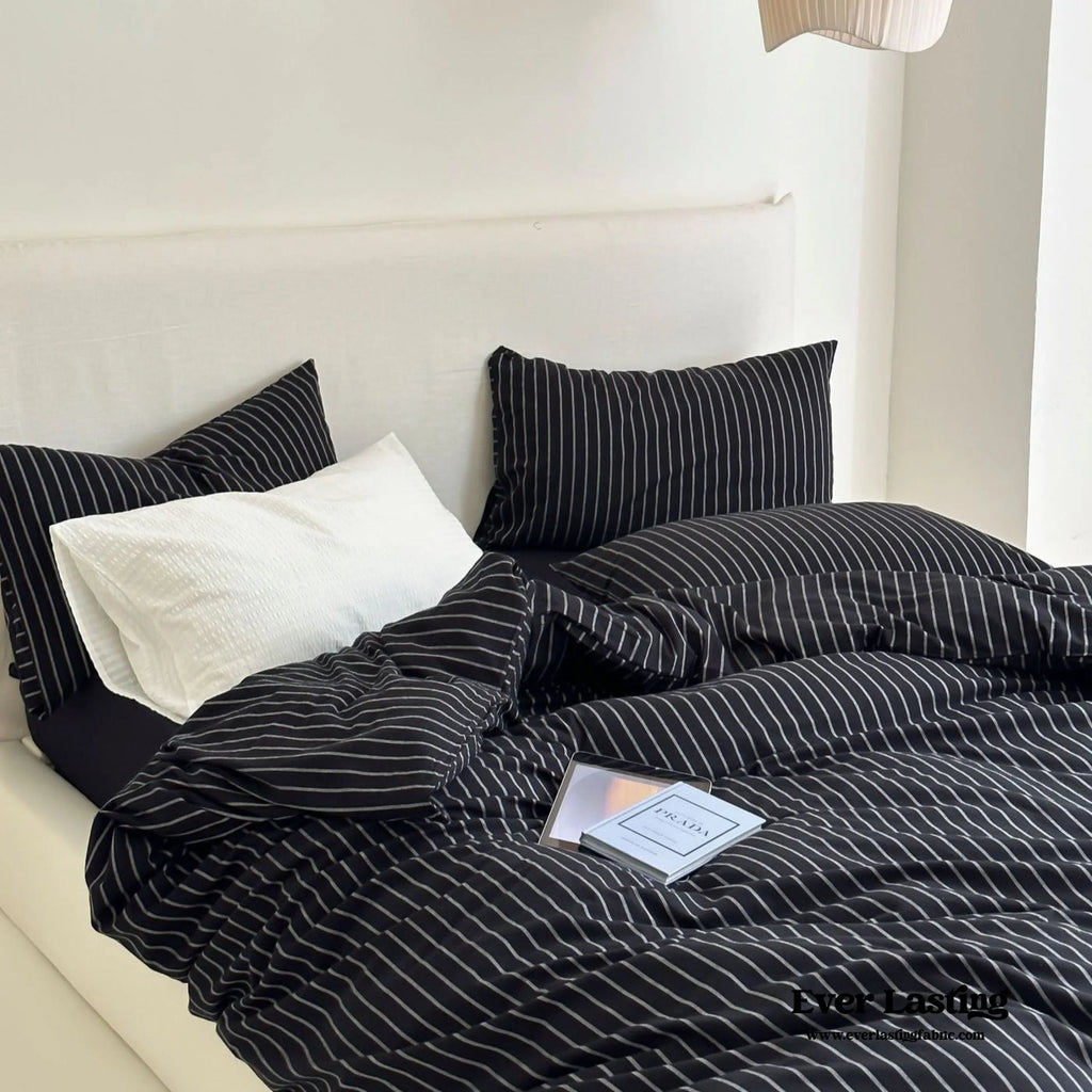 Refreshing Stripe Bedding Set / Yellow Ever Lasting