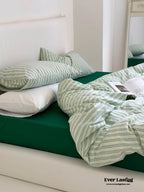Refreshing Stripe Bedding Set / Yellow Ever Lasting