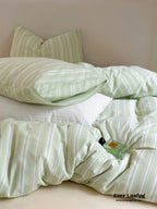 Refreshing Stripe Bedding Set / Yellow Ever Lasting