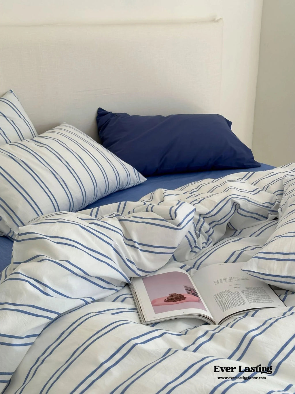 Refreshing Stripe Bedding Set / Yellow Ever Lasting