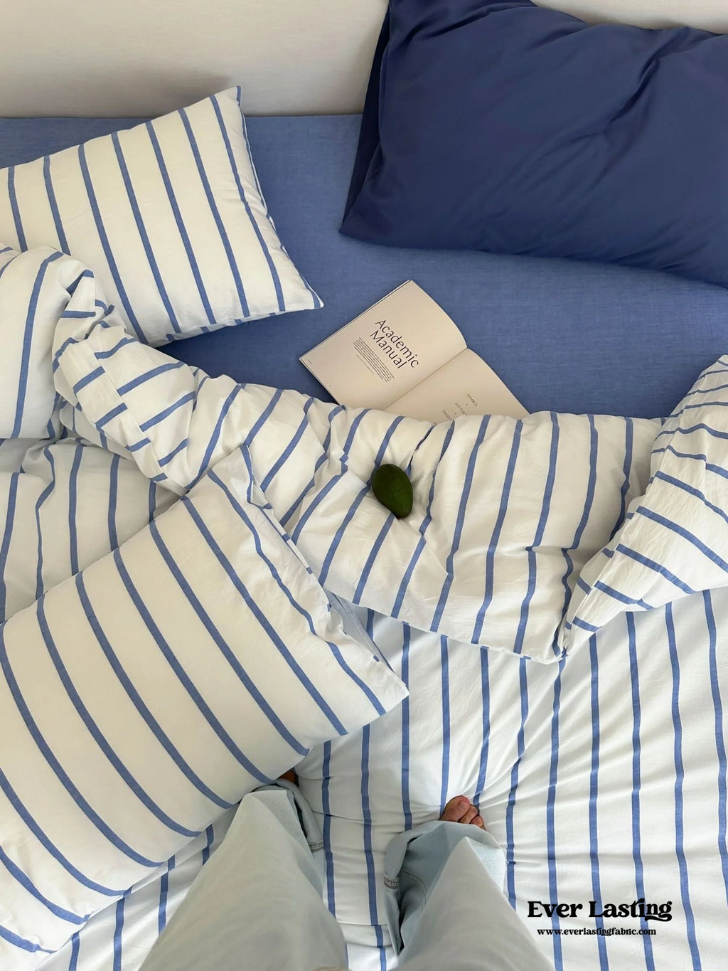 Refreshing Stripe Bedding Set / Yellow Ever Lasting
