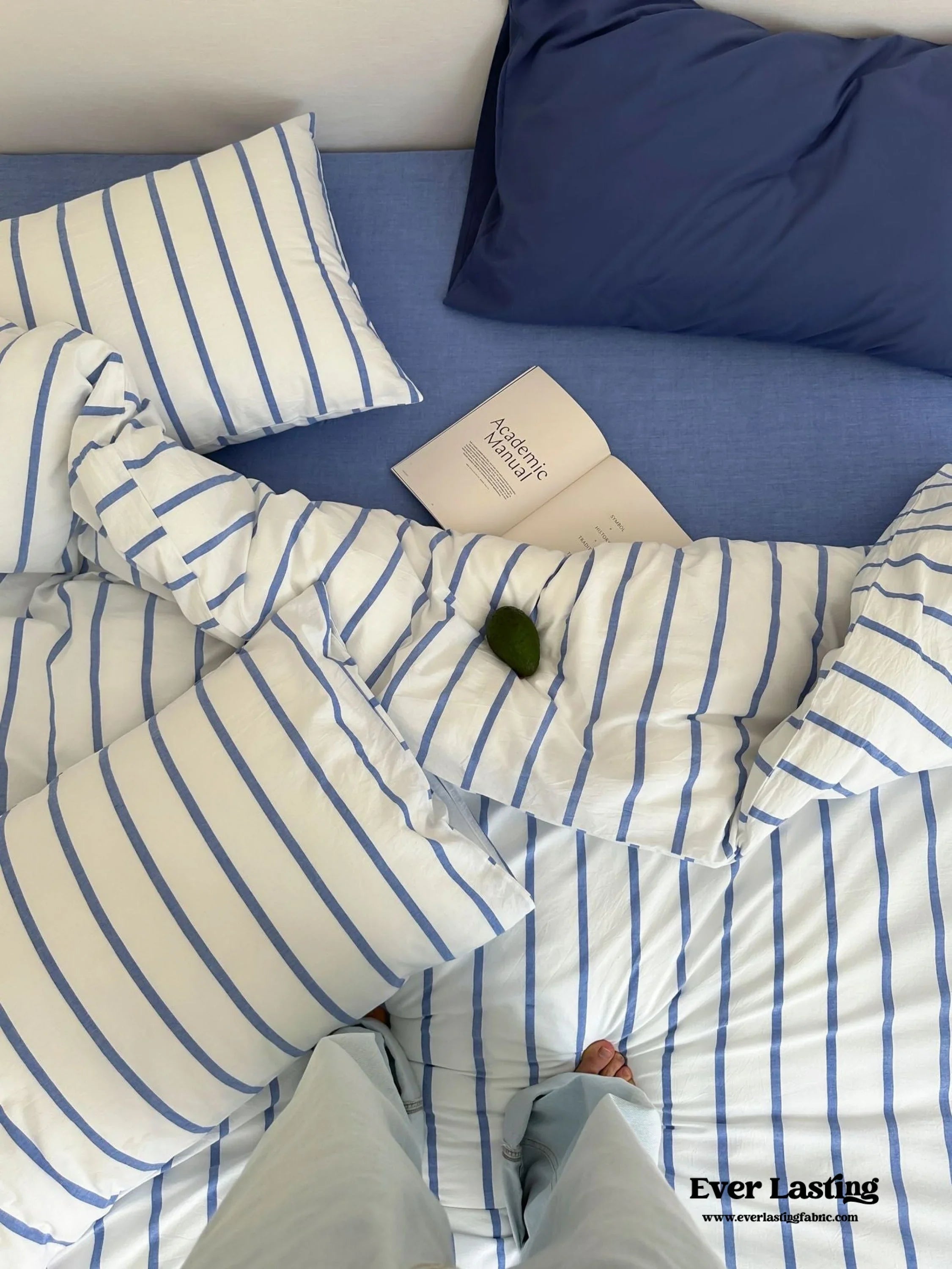 Refreshing Stripe Bedding Set / Yellow Ever Lasting