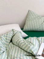 Refreshing Stripe Bedding Set / Yellow Ever Lasting