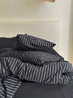 Refreshing Stripe Bedding Set / Yellow Ever Lasting