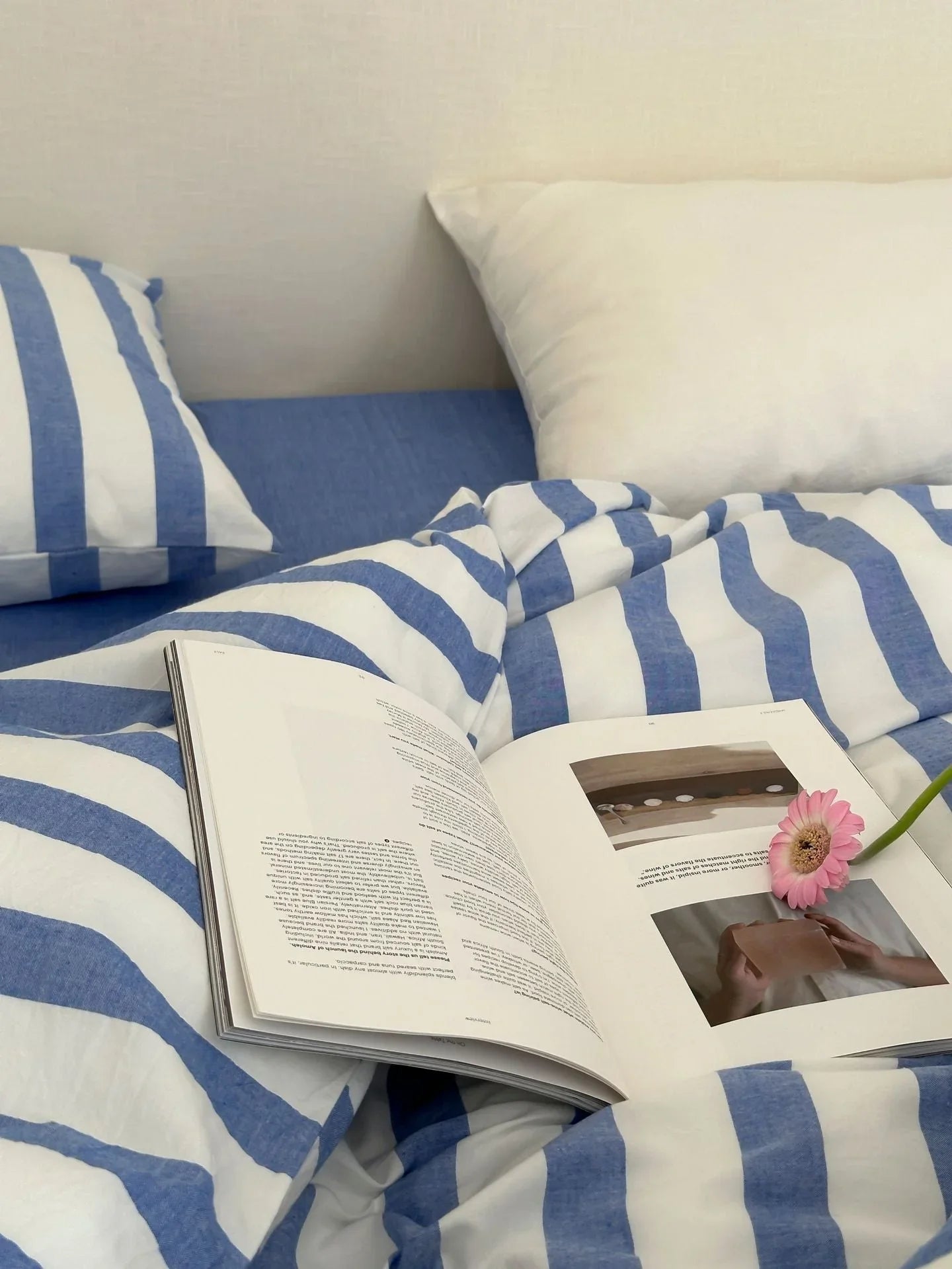 Refreshing Stripe Bedding Set / Yellow Ever Lasting