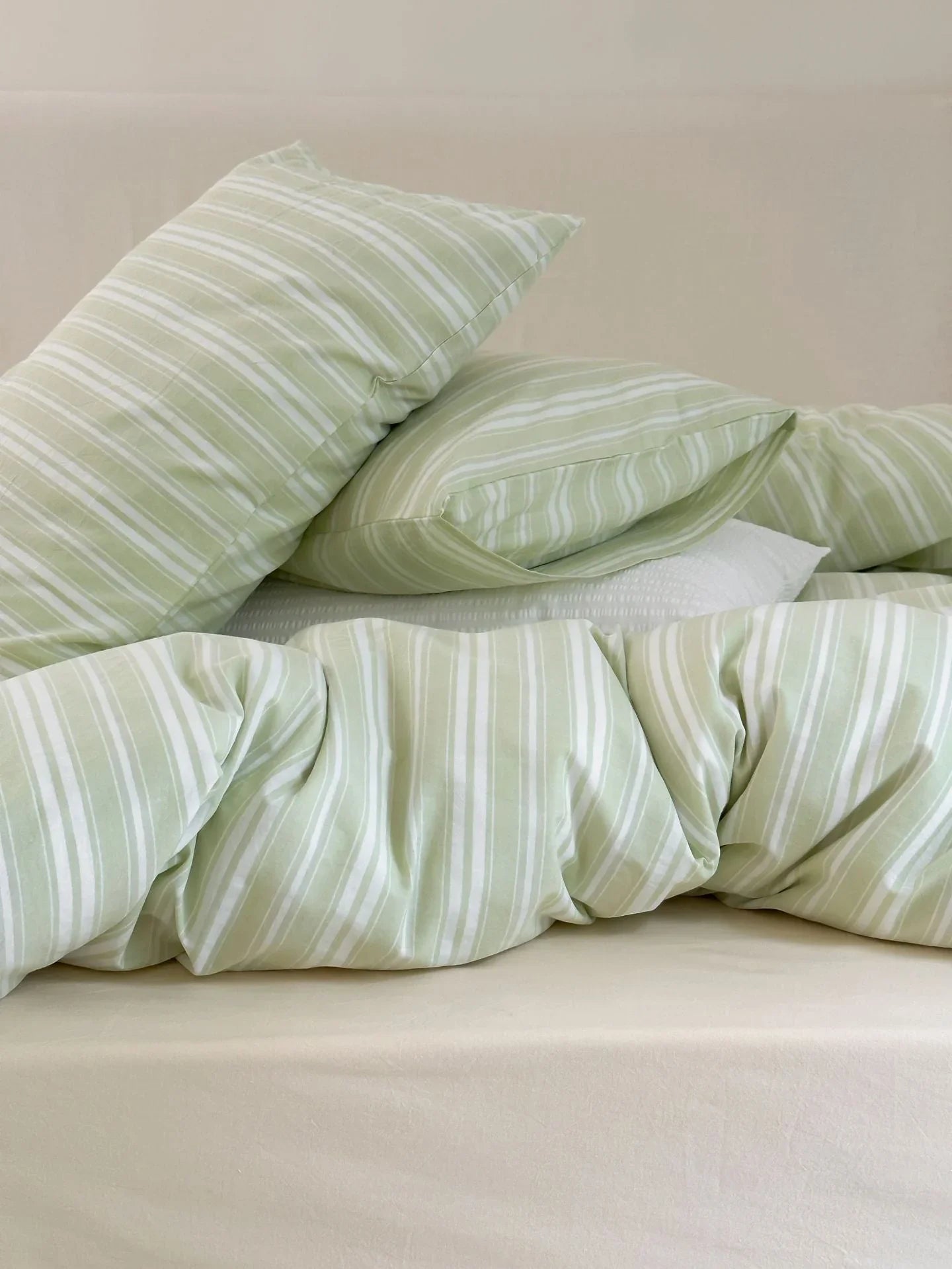 Refreshing Stripe Bedding Set / Yellow Ever Lasting