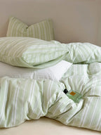 Refreshing Stripe Bedding Set / Yellow Ever Lasting