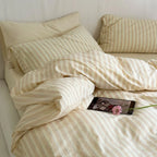 Refreshing Stripe Bedding Set / Yellow Ever Lasting