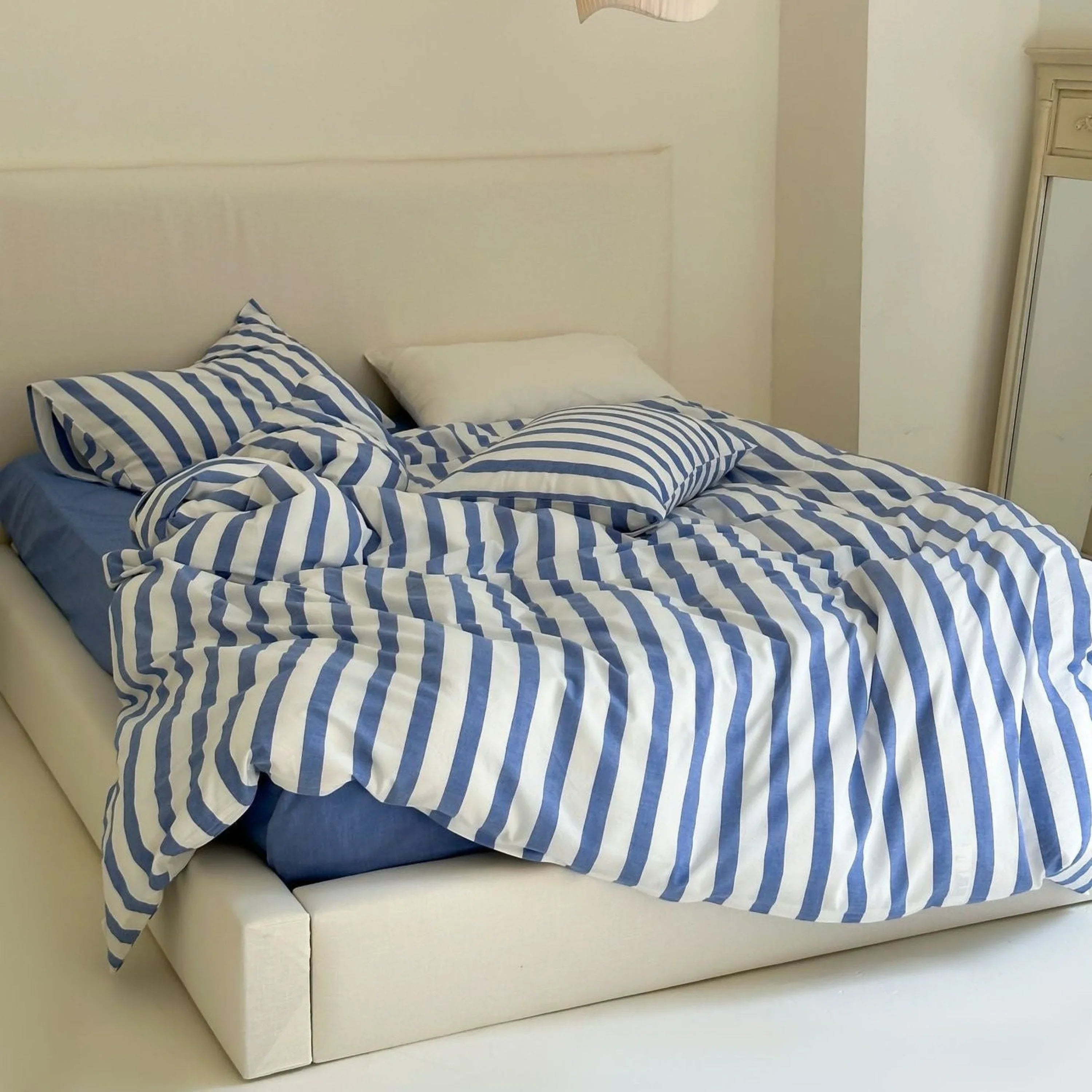 Refreshing Stripe Bedding Set / Yellow Ever Lasting