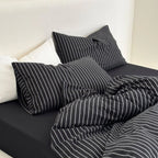 Refreshing Stripe Pillowcases / Black Thin Ever Lasting
