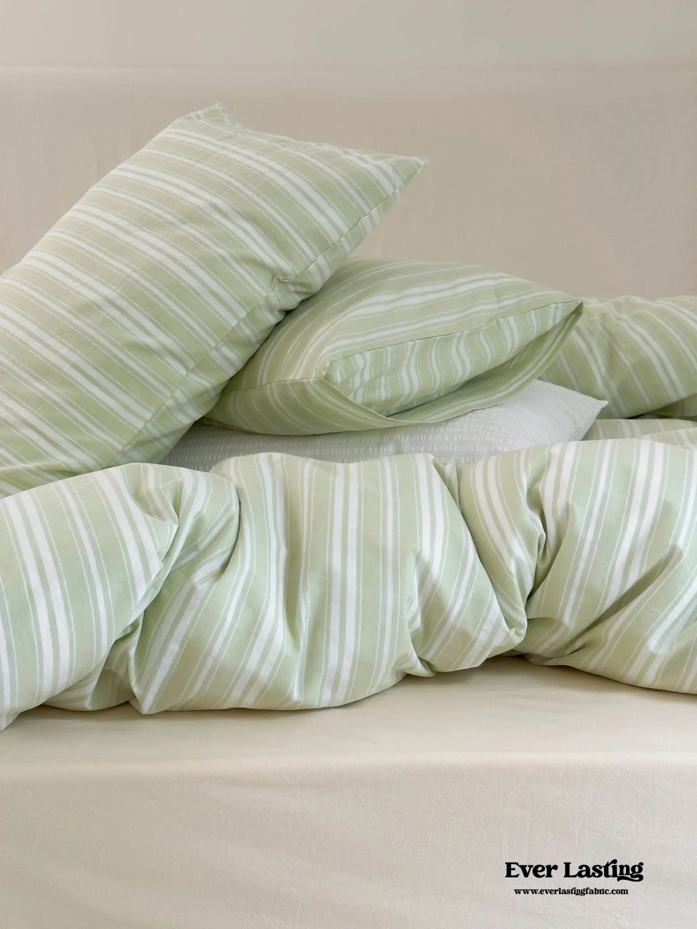 Refreshing Stripe Pillowcases / Mint Green Ever Lasting