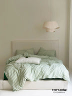 Refreshing Stripe Pillowcases / Mint Green Ever Lasting