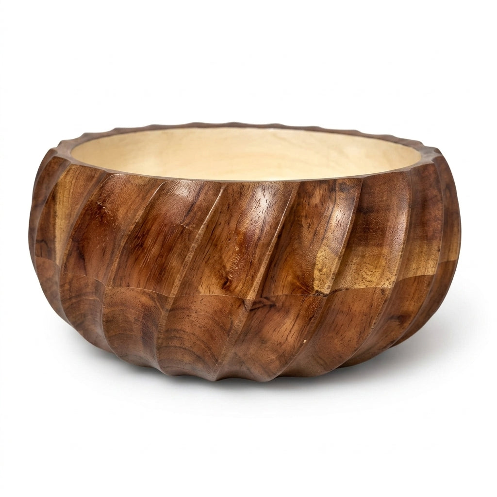 Pink Mango Wood Gravy Bowl