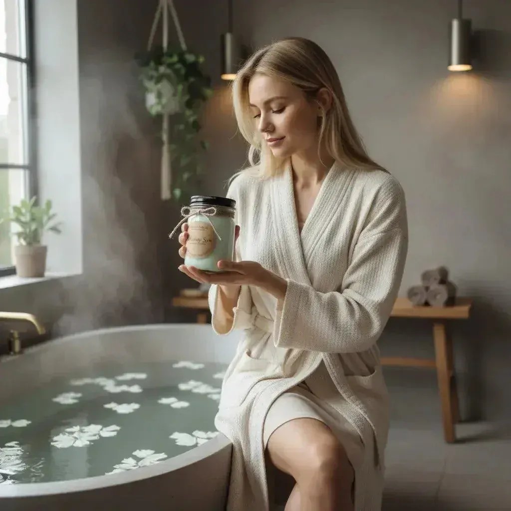Relaxing Spa Eucalyptus and Mint Candle | Organic Soy Candle