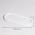 [Resin Art Tray] Elegant Resin Art Striped Bathroom Vanity Tray | Oval Design with Textured Surface, Bathroom Organizer, Neutral Tone Tray, Bathroom Decor And Accessories House Of Avana