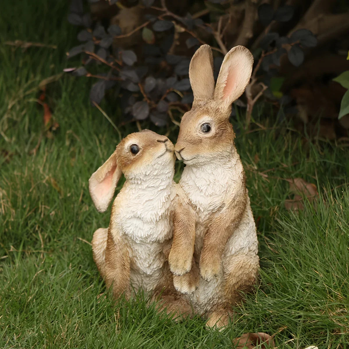 A Couple of Decorative Rabbit Figurines for Garden, Patio, or Balcony Landscaping., detail shot - House Of Avana