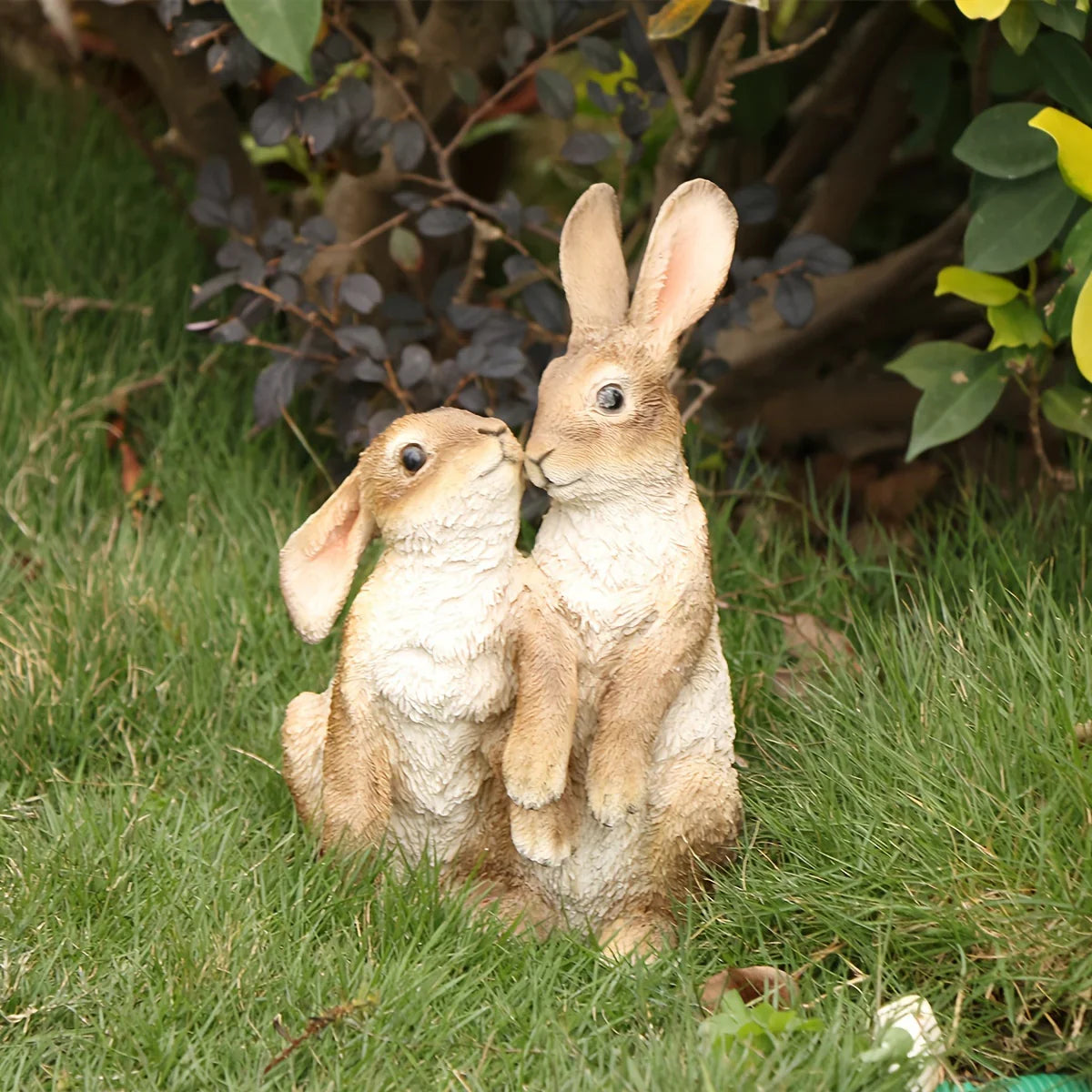 A Couple of Decorative Rabbit Figurines for Garden, Patio, or Balcony Landscaping., lifestyle image - House Of Avana