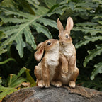 A Couple of Decorative Rabbit Figurines for Garden, Patio, or Balcony Landscaping., top view - House Of Avana