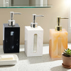 Resin Soap Dispenser, Freestanding Countertop Lotion Pump Bottle, Visible Capacity Liquid Hand Soap Dispenser, No Electricity Needed, for Bathroom, Kitchen, Laundry Room, Shampoo, Body Wash, Lotion House Of Avana