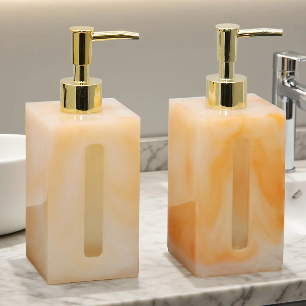 Resin Soap Dispenser, Freestanding Countertop Lotion Pump Bottle, Visible Capacity Liquid Hand Soap Dispenser, No Electricity Needed, for Bathroom, Kitchen, Laundry Room, Shampoo, Body Wash, Lotion House Of Avana