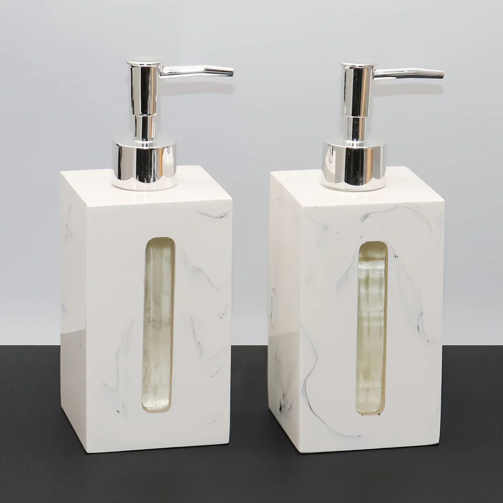 Resin Soap Dispenser, Freestanding Countertop Lotion Pump Bottle, Visible Capacity Liquid Hand Soap Dispenser, No Electricity Needed, for Bathroom, Kitchen, Laundry Room, Shampoo, Body Wash, Lotion House Of Avana