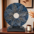 Resin Solar Flower Sculpture - Space Themed Decorative Figurine - Solar Powered, No Electricity Needed - For Indoor Display in Living Room, Entryway, Bedroom - Perfect Gift for Holidays, Birthdays & Housewarming - House Of Avana