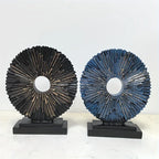 Resin Solar Flower Sculpture - Space Themed Decorative Figurine - Solar Powered, No Electricity Needed - For Indoor Display in Living Room, Entryway, Bedroom - Perfect Gift for Holidays, Birthdays & Housewarming - House Of Avana