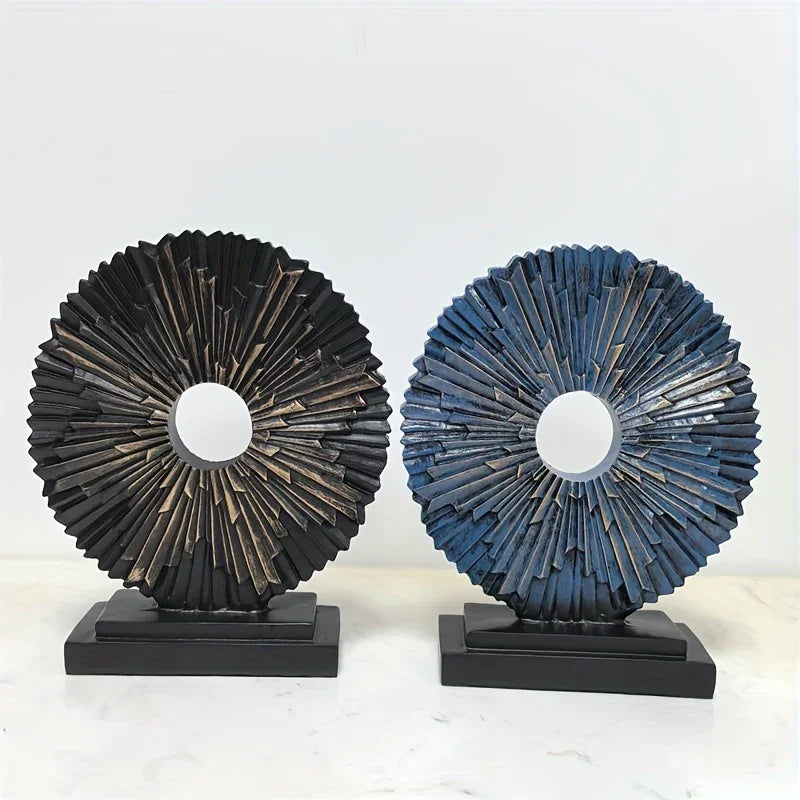 Resin Solar Flower Sculpture - Space Themed Decorative Figurine - Solar Powered, No Electricity Needed - For Indoor Display in Living Room, Entryway, Bedroom - Perfect Gift for Holidays, Birthdays & Housewarming - House Of Avana