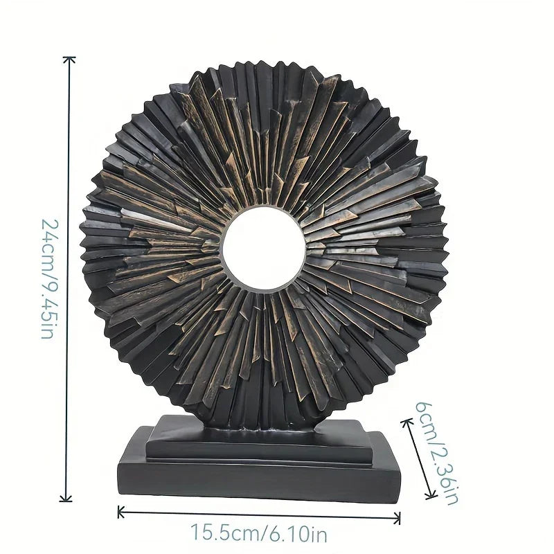 Resin Solar Flower Sculpture - Space Themed Decorative Figurine - Solar Powered, No Electricity Needed - For Indoor Display in Living Room, Entryway, Bedroom - Perfect Gift for Holidays, Birthdays & Housewarming - House Of Avana