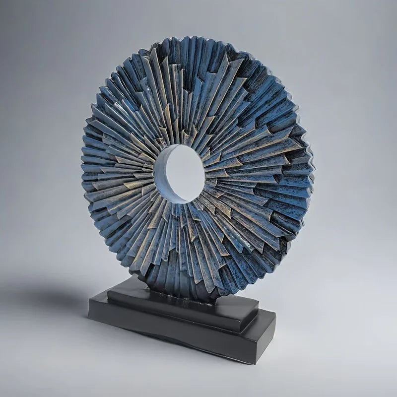 Resin Solar Flower Sculpture - Space Themed Decorative Figurine - Solar Powered, No Electricity Needed - For Indoor Display in Living Room, Entryway, Bedroom - Perfect Gift for Holidays, Birthdays & Housewarming - House Of Avana