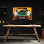 Retro Car Neon Wall Art - UV Printed Plexiglass LED Sign for Garage, Man Cave, Office & Game Room - Adjustable Dimmer Light Peony Atelier