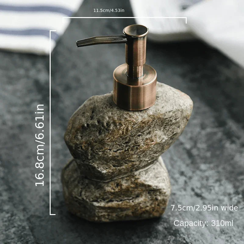 1pc Ceramic Mosaic Retro Soap Dispenser Bottle, Non-Electric, Phthalate Free, Freestanding, for Hotel Bathroom, Shower House Of Avana