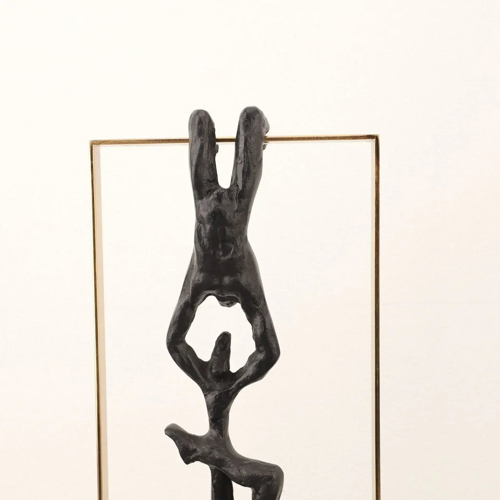Retro Figure Ornament - Simple Metal Frame Gold, alternate view - House Of Avana