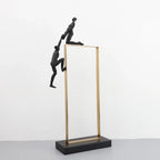 Retro Figure Ornament - Simple Metal Frame Gold, alternate view - House Of Avana