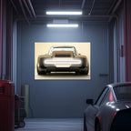 Retro Futuristic Car Neon Wall Art - UV Printed LED Plexiglass Sign for Garage, Man Cave & Showroom - Adjustable Light and Free Shipping Peony Atelier