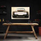 Retro Futuristic Car Neon Wall Art - UV Printed LED Plexiglass Sign for Garage, Man Cave & Showroom - Adjustable Light and Free Shipping Peony Atelier
