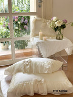 Ribbon Bow Airy Lace Bedding Set / Baby Pink Ever Lasting