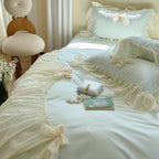 Ribbon Bow Airy Lace Bedding Set / Baby Pink Ever Lasting